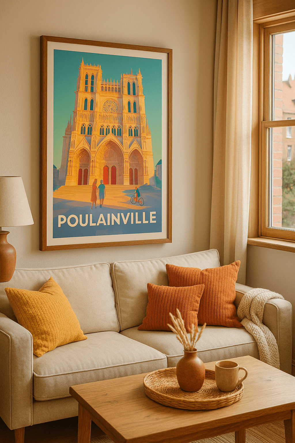 Somme France Affiche de Poulainville - Charme gothique au crépuscule