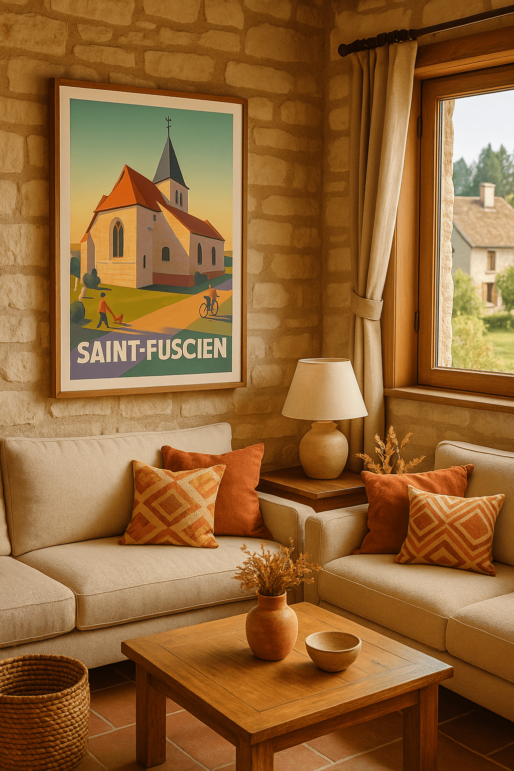 Somme France Affiche de Saint-Fuscien - Charme et sérénité au cœur du village