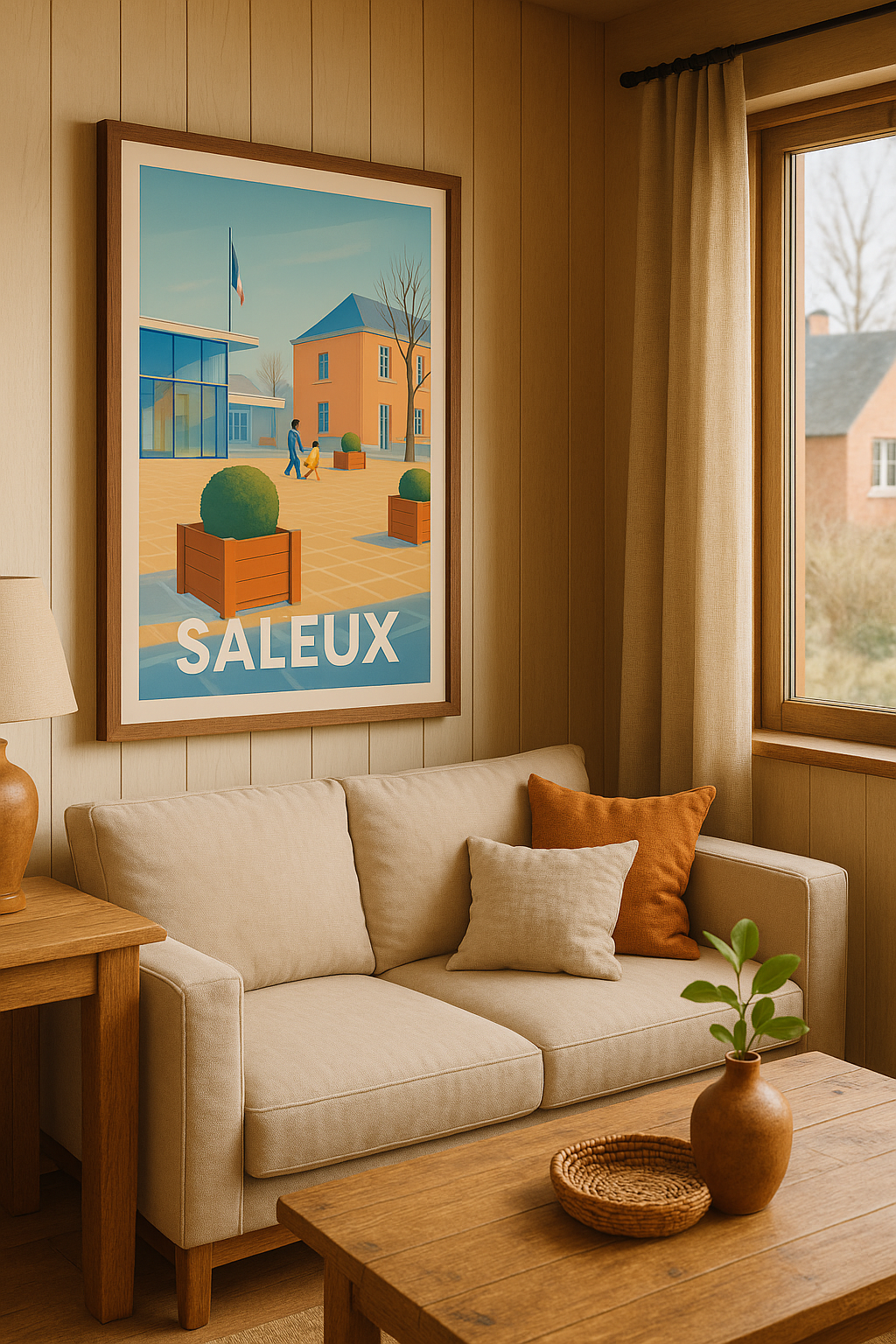 Somme France Affiche de Saleux - Harmonie urbaine et douceur de vie