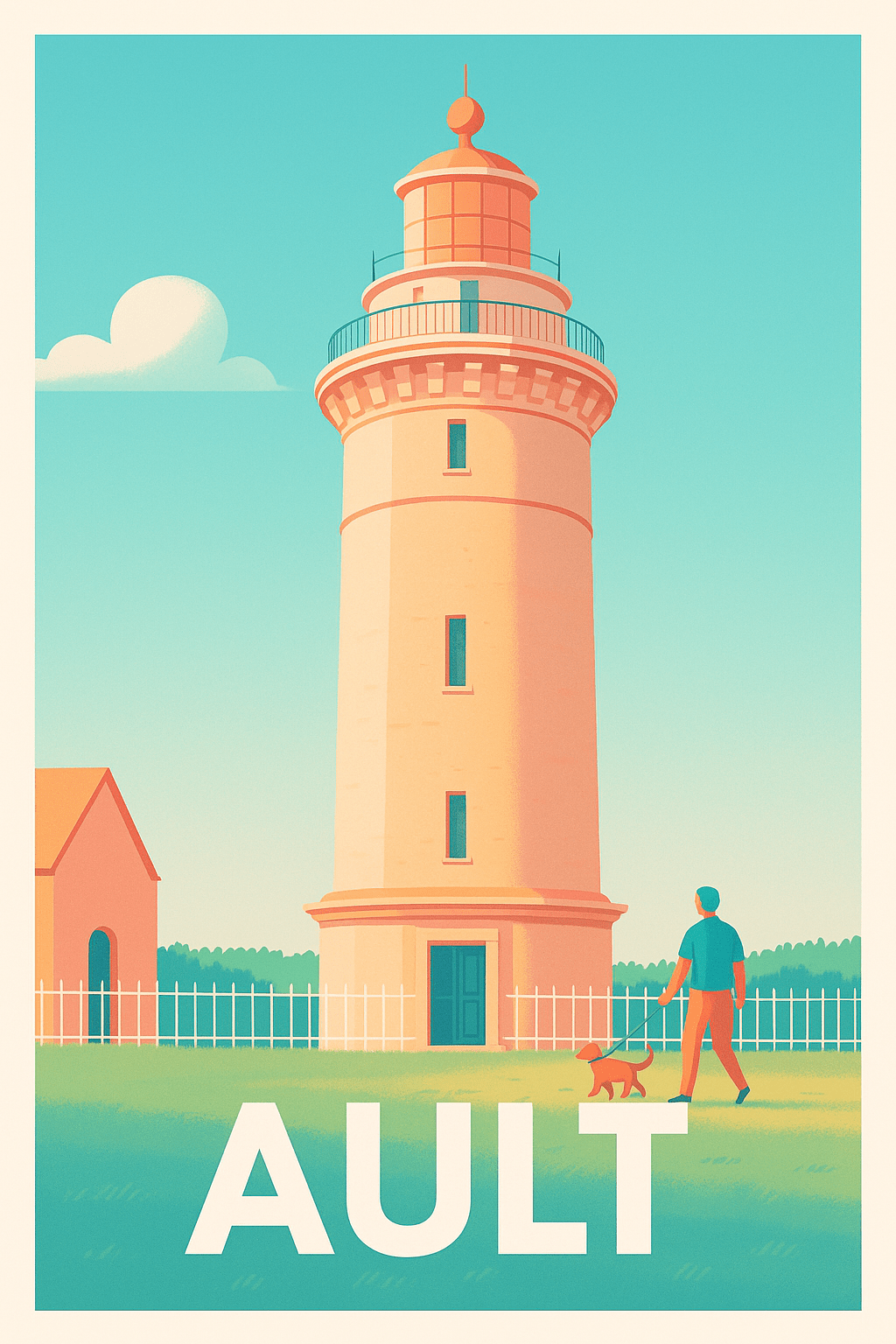 Somme France Pas de Cadre / 20 × 30cm Affiche de Ault - Charme côtier et lumière douce