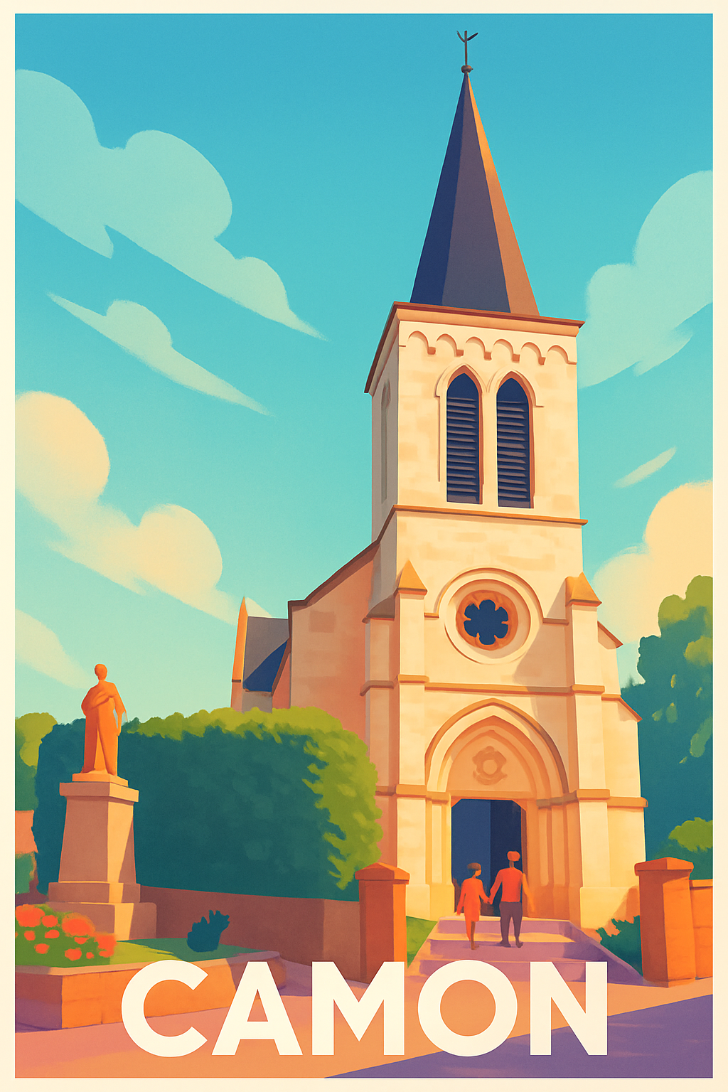 Affiche Camon — Charme et sérénité au cœur de l'église · poster d'art de Camon