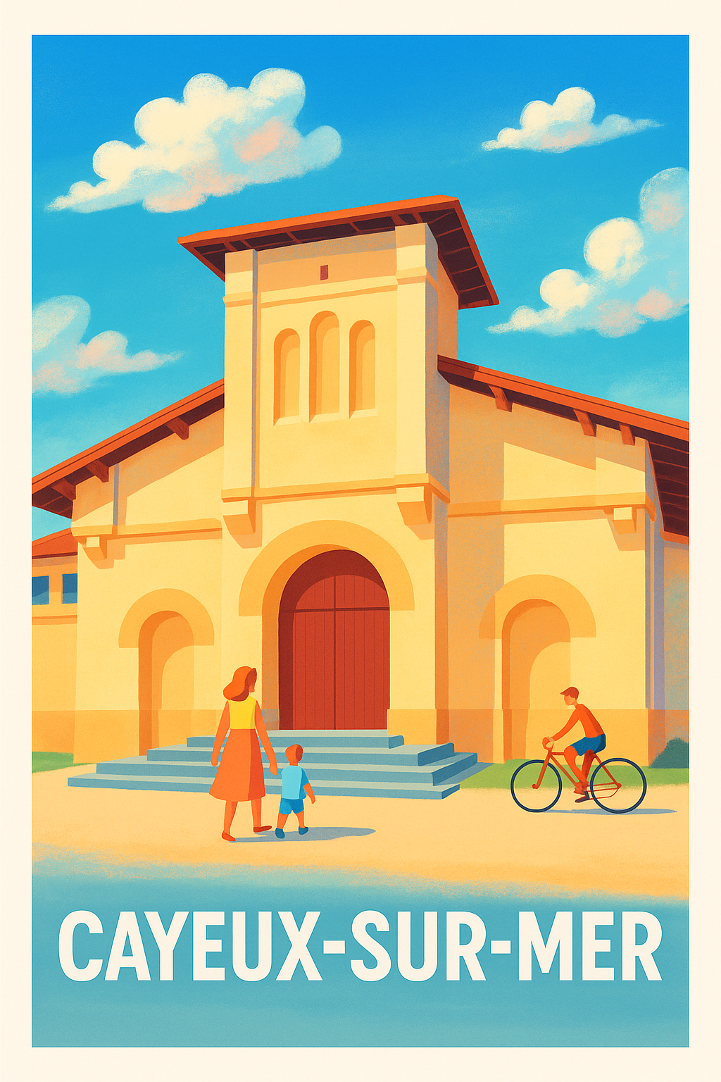 Somme France Pas de Cadre / 20 × 30cm Affiche de Cayeux-sur-Mer - Charme balnéaire et douceur de vivre