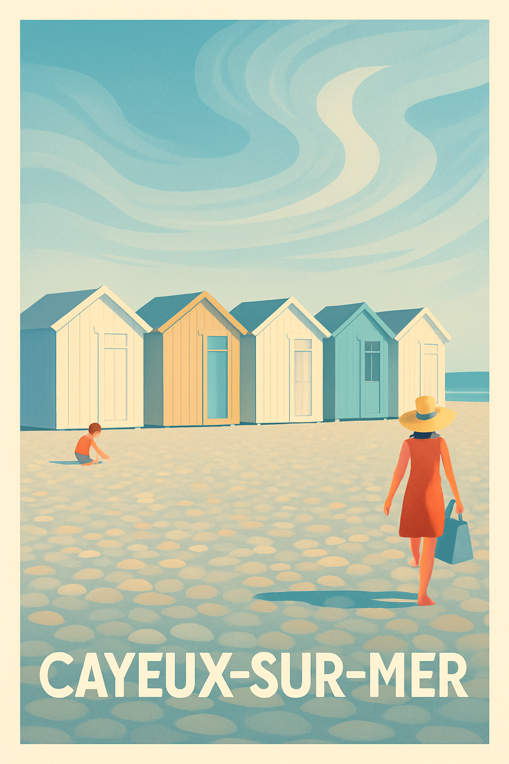 Affiche Cayeux-sur-Mer — L'élégance balnéaire retrouvée · poster d'art de Cayeux-sur-Mer