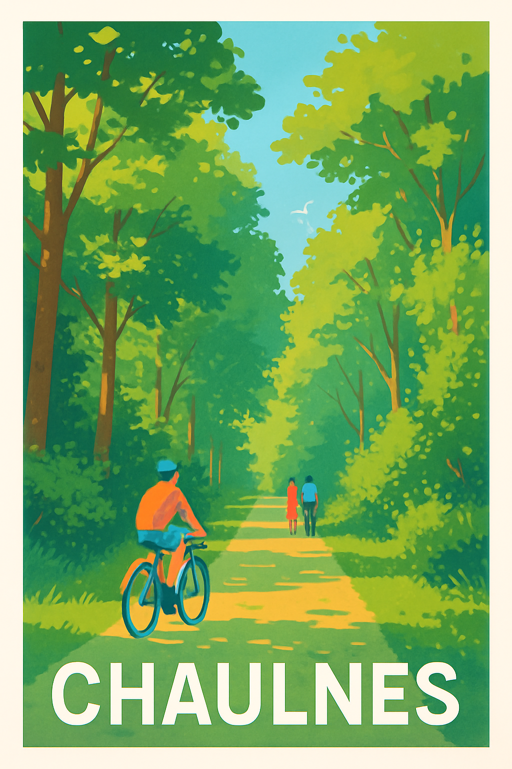 Somme France Pas de Cadre / 20 × 30cm Affiche de Chaulnes - L'escapade nature à vélo
