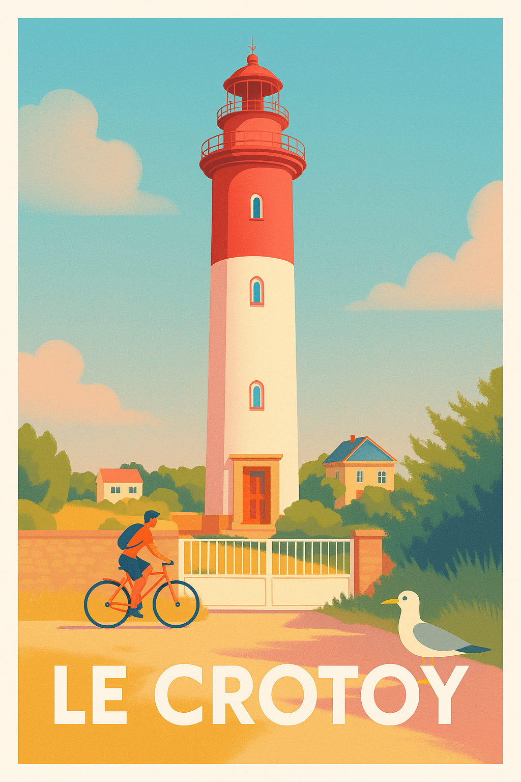 Affiche Le Crotoy — Charme et douceur au bord de la mer · poster d'art de Le Crotoy