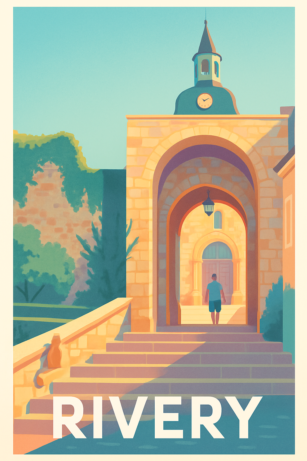Somme France Pas de Cadre / 20 × 30cm Affiche de Rivery - Lumières douces et patrimoine authentique