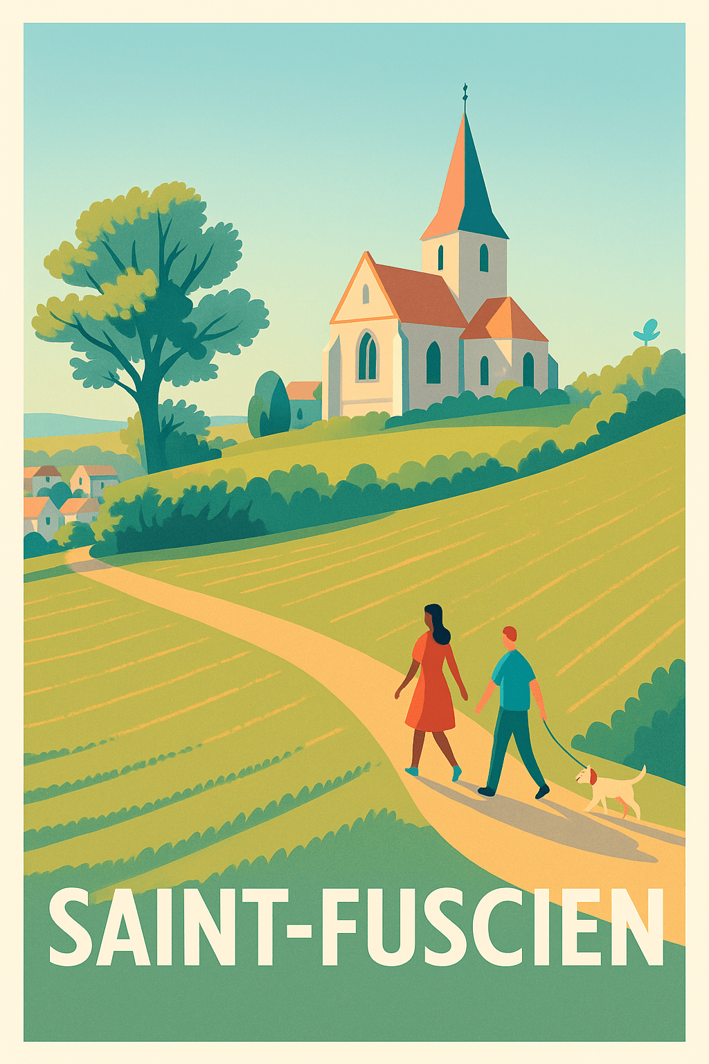 Somme France Pas de Cadre / 20 × 30cm Affiche de Saint-Fuscien - L'élégance bucolique au cœur de la campagne