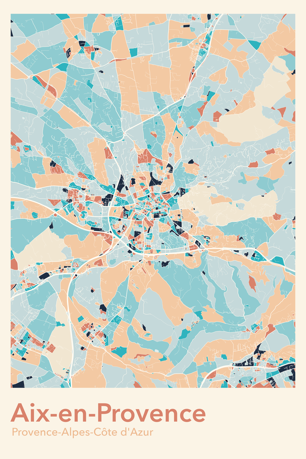 Plan d'Aix-en-Provence - Carte personnalisée