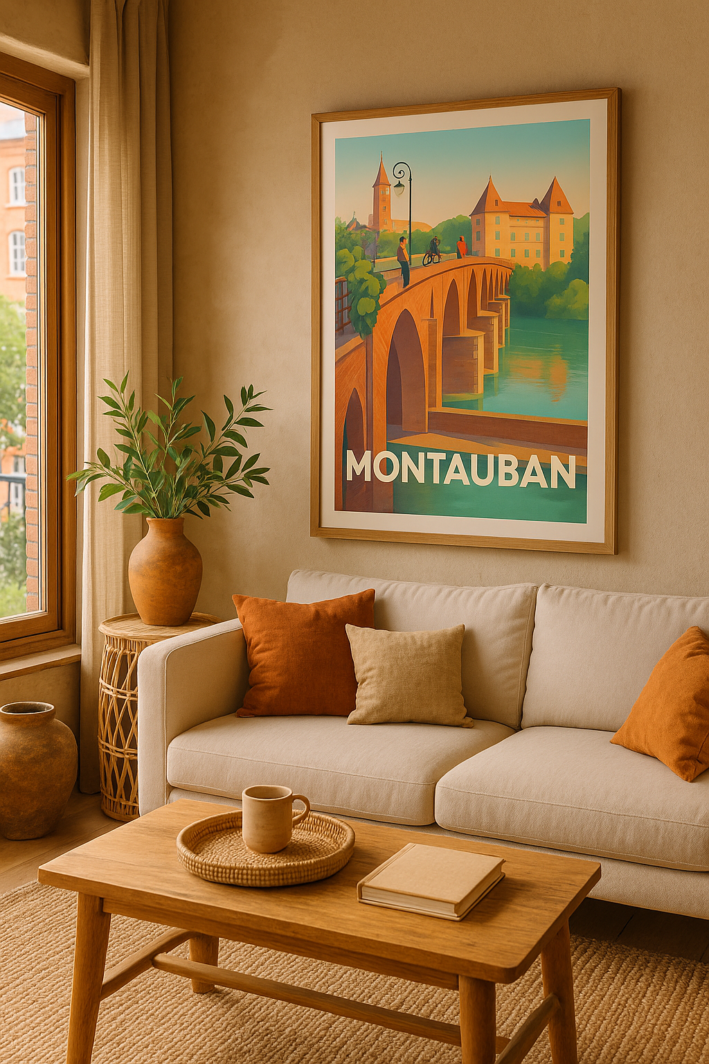 Tarn-et-Garonne France Affiche Montauban - Charme historique au fil de la rivière