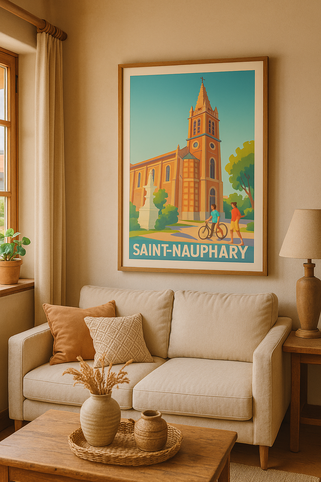 Tarn-et-Garonne France Affiche Saint-Nauphary - Une invitation à la sérénité architecturale