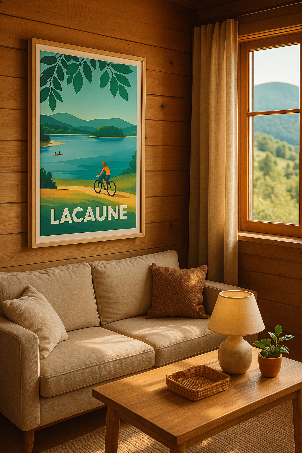 Tarn France Affiche de Lacaune - Évasion nature et sérénité au bord du lac