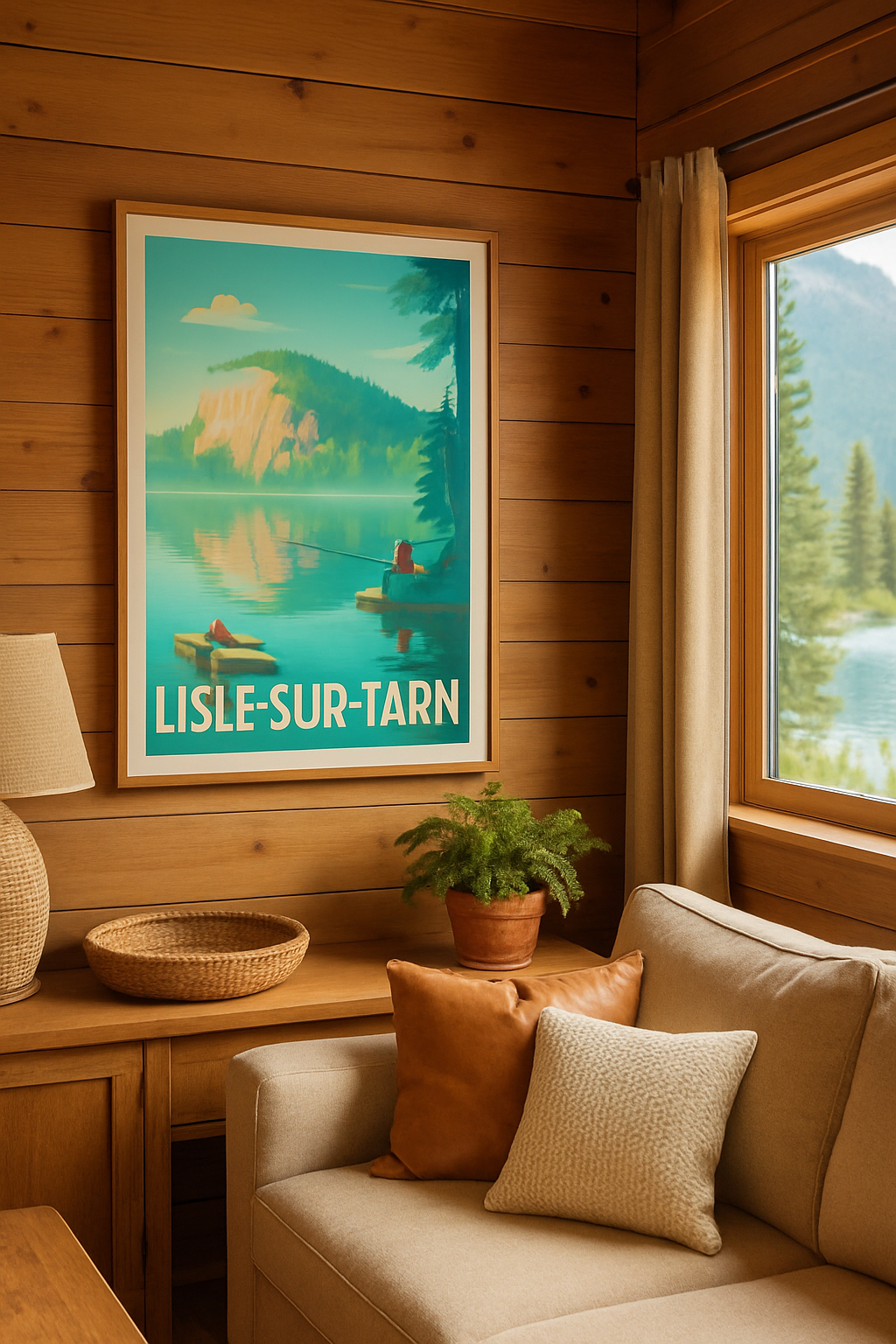 Tarn France Affiche de Lisle-sur-Tarn - Tranquillité au fil de l'eau