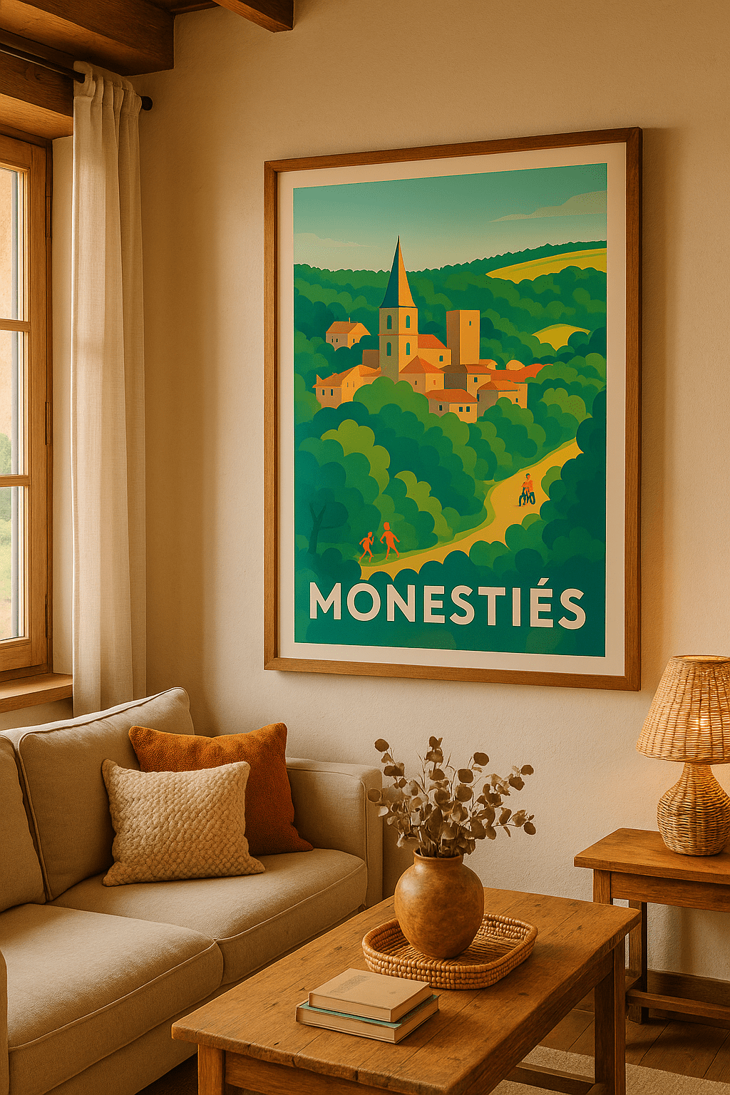 Tarn France Affiche de Monestiés - Charme bucolique au cœur du Tarn