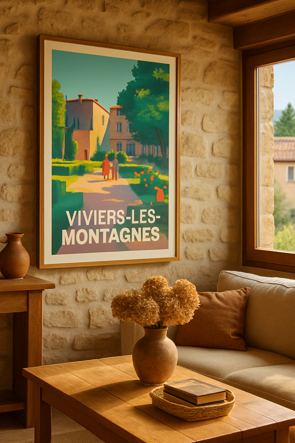 Tarn France Affiche de Viviers-les-Montagnes - Balade bucolique au château