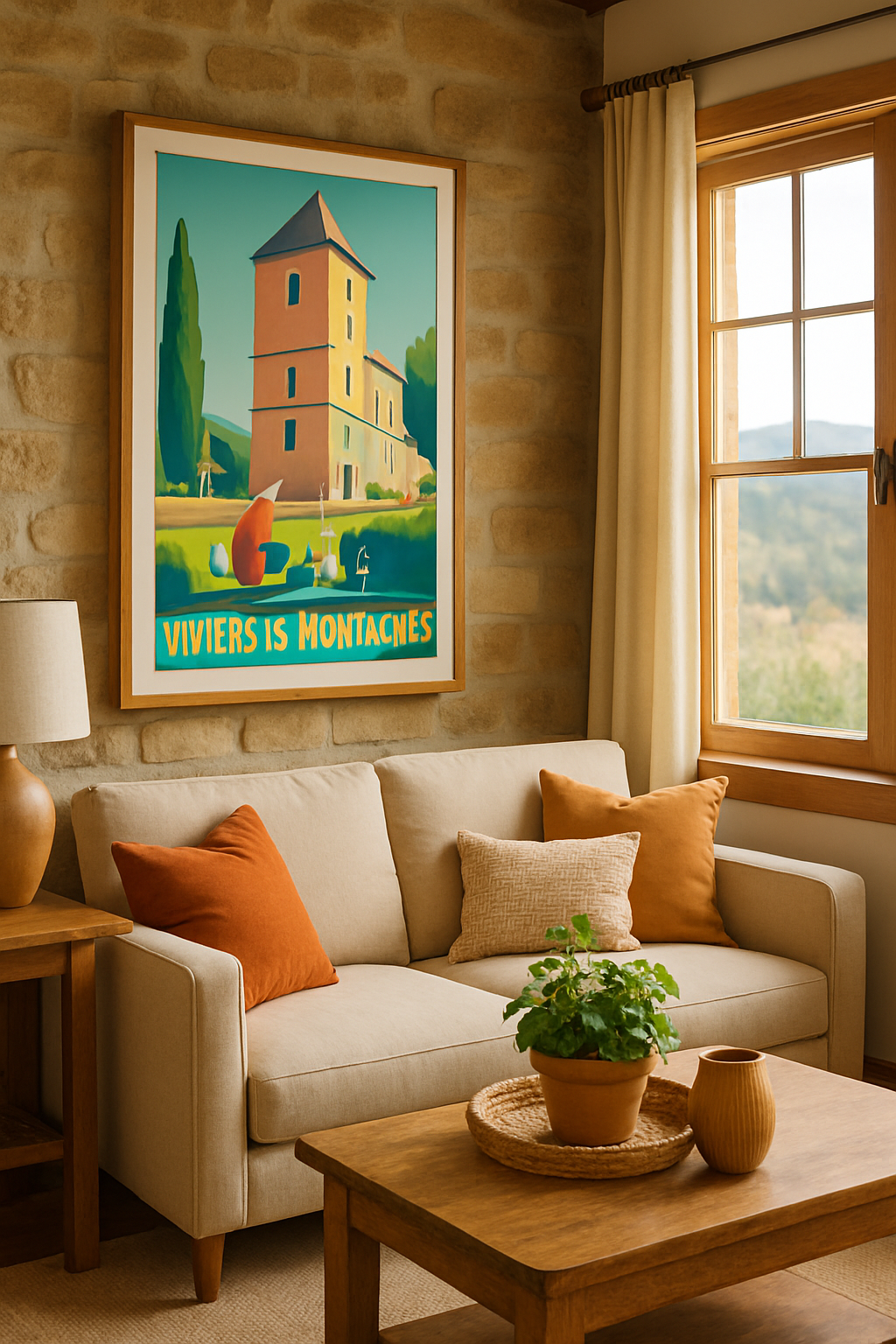 Tarn France Affiche de Viviers-lès-Montagnes - Charme et Sérénité en Pays Cathare