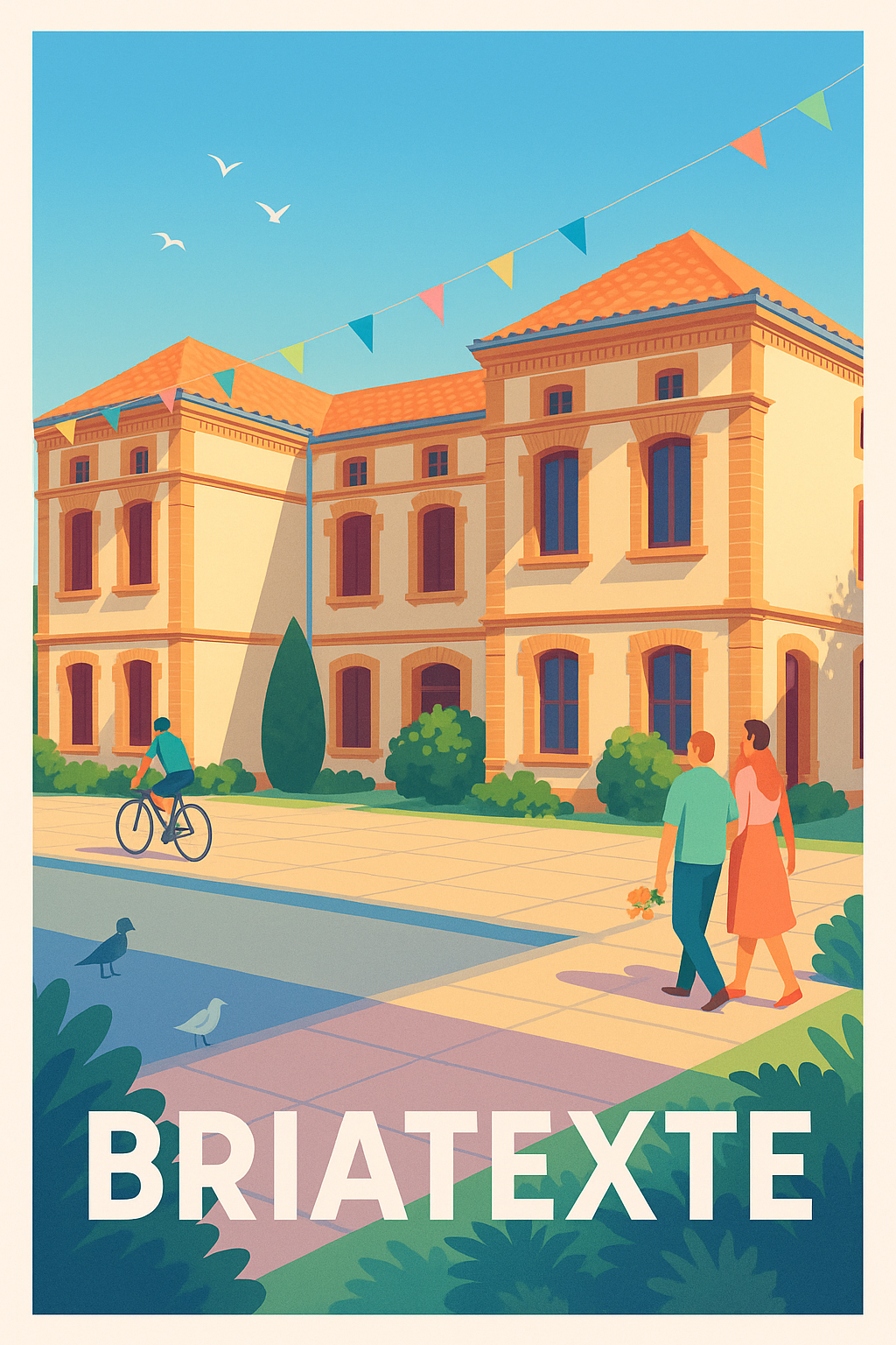 Tarn France Pas de Cadre / 20 × 30cm Affiche Briatexte - Charme et Sérénité en Occitanie