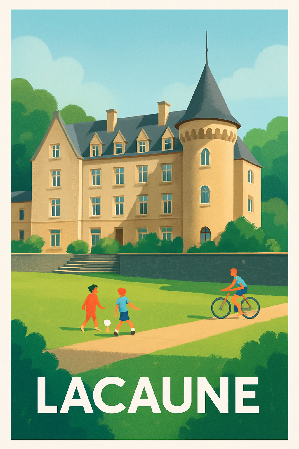 Tarn France Pas de Cadre / 20 × 30cm Affiche de Lacaune - Charme et sérénité au cœur du Tarn
