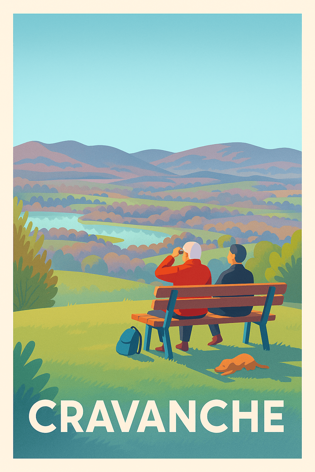 Territoire de Belfort France Pas de Cadre / 20 × 30cm Affiche Cravanche - Pause contemplative au cœur de la nature