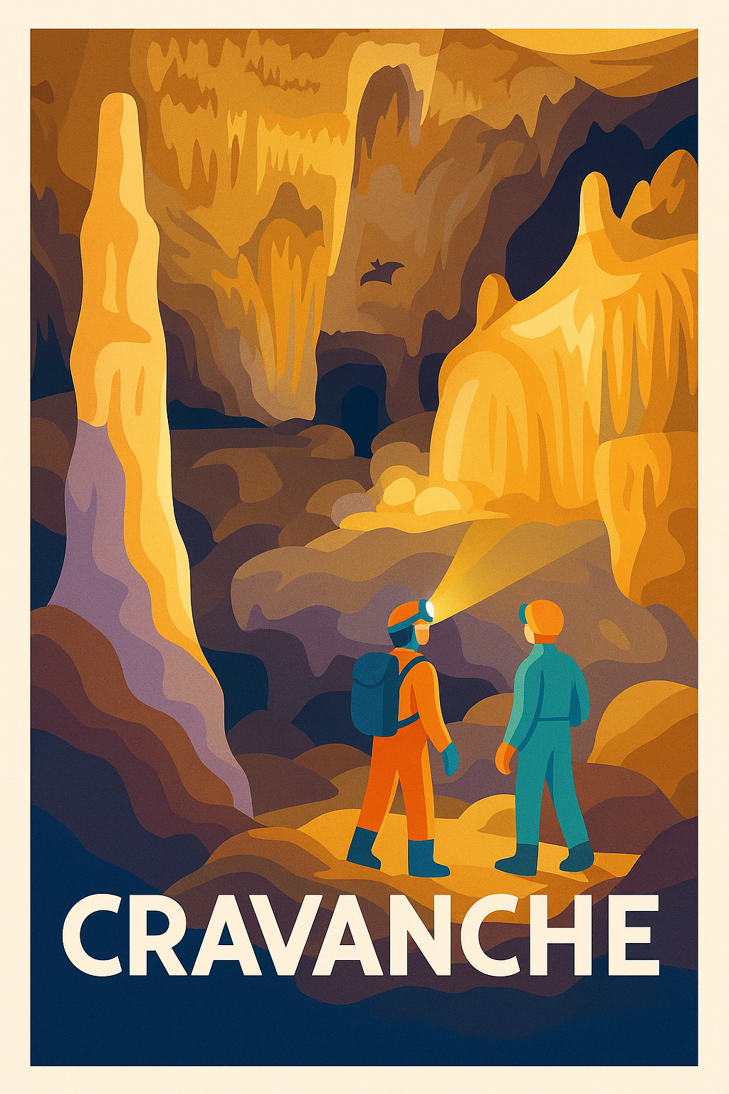 Affiche Cravanche — Exploration souterraine fascinante · poster d'art de Cravanche