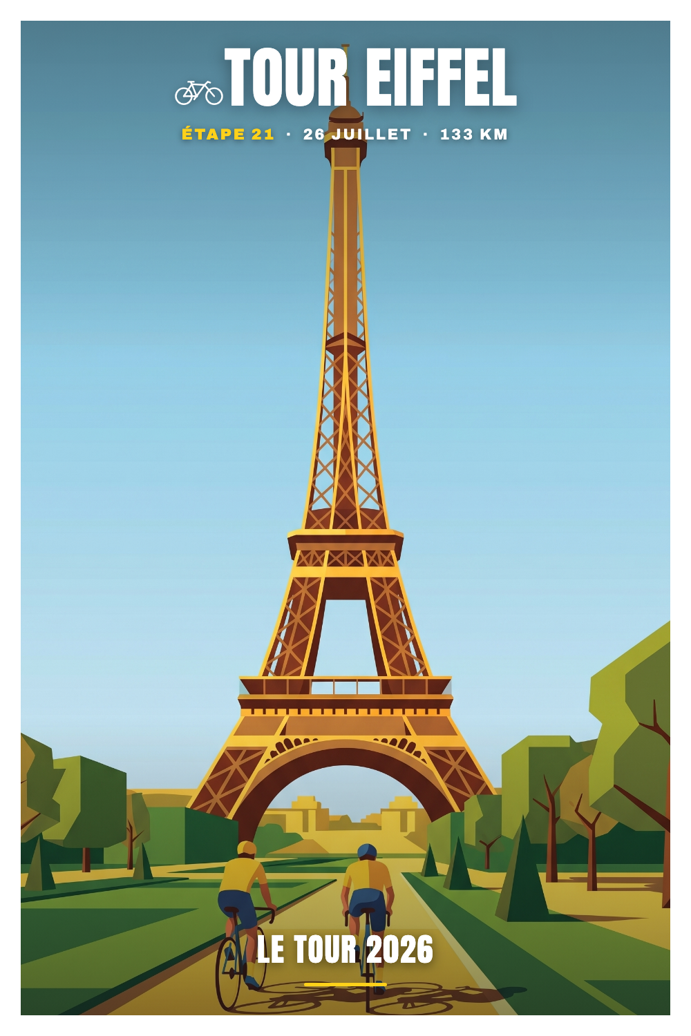 Affiche Tour Eiffel - Le Tour 2026