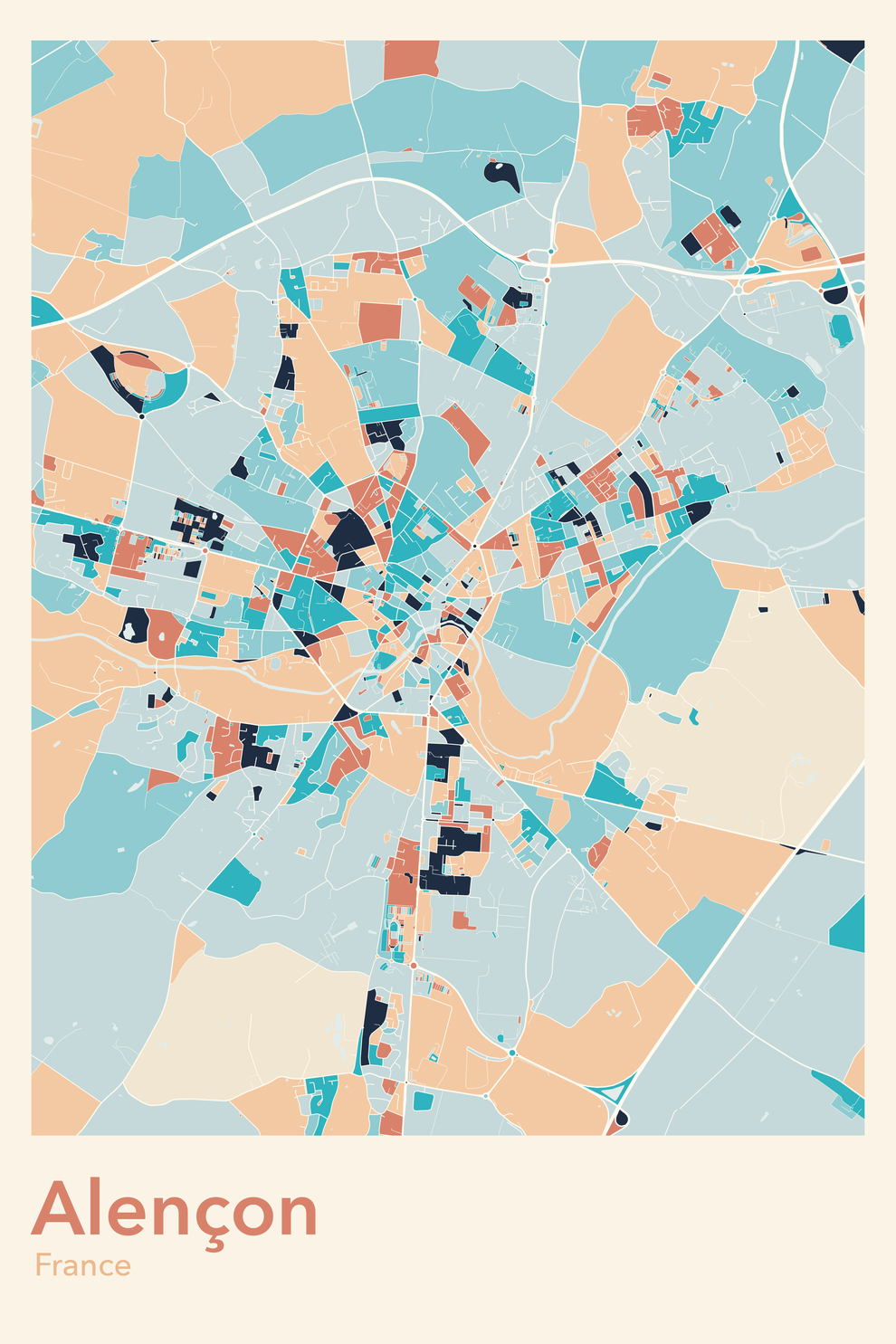 Plan d'Alençon - Carte personnalisée