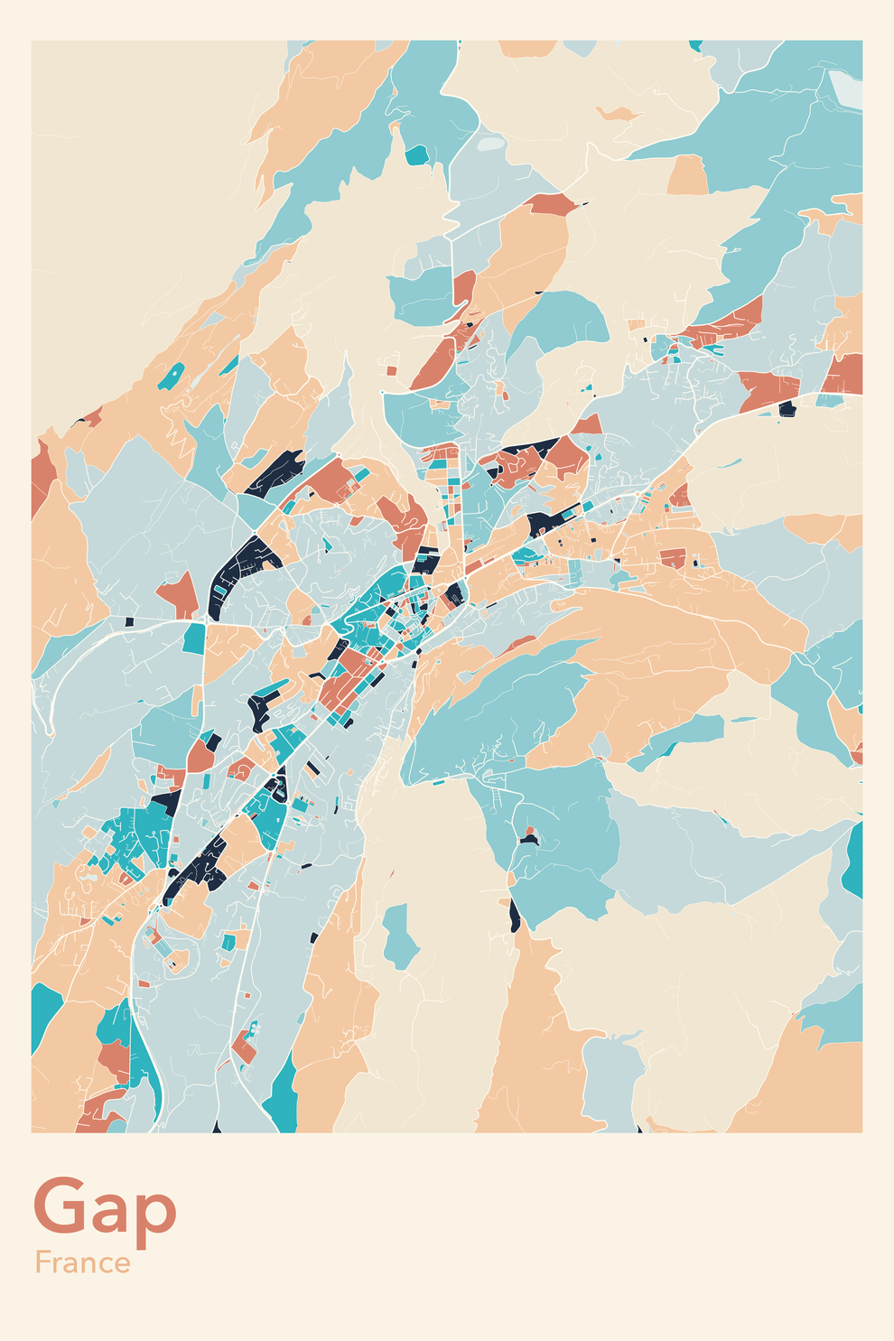 Plan de Gap coloré - Carte personnalisée