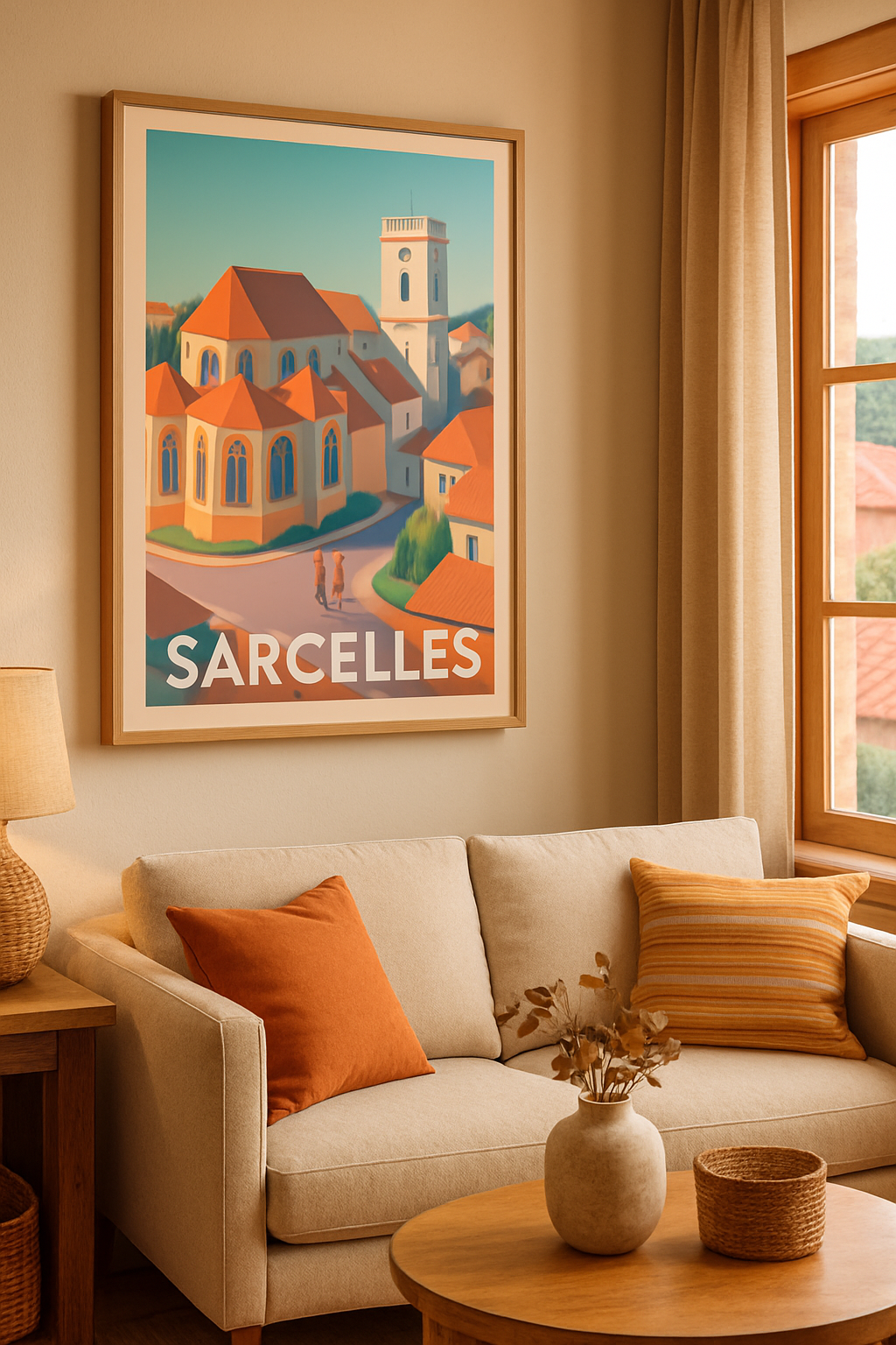 Affiche Sarcelles — Charme et sérénité au cœur de la ville · poster d'art de Sarcelles