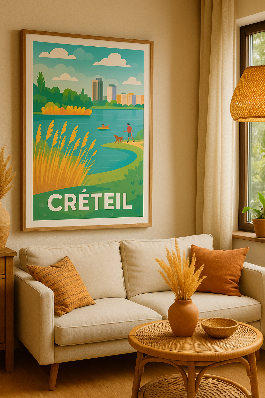 Val-de-Marne France Affiche de Créteil - Évasion nature en cœur de ville