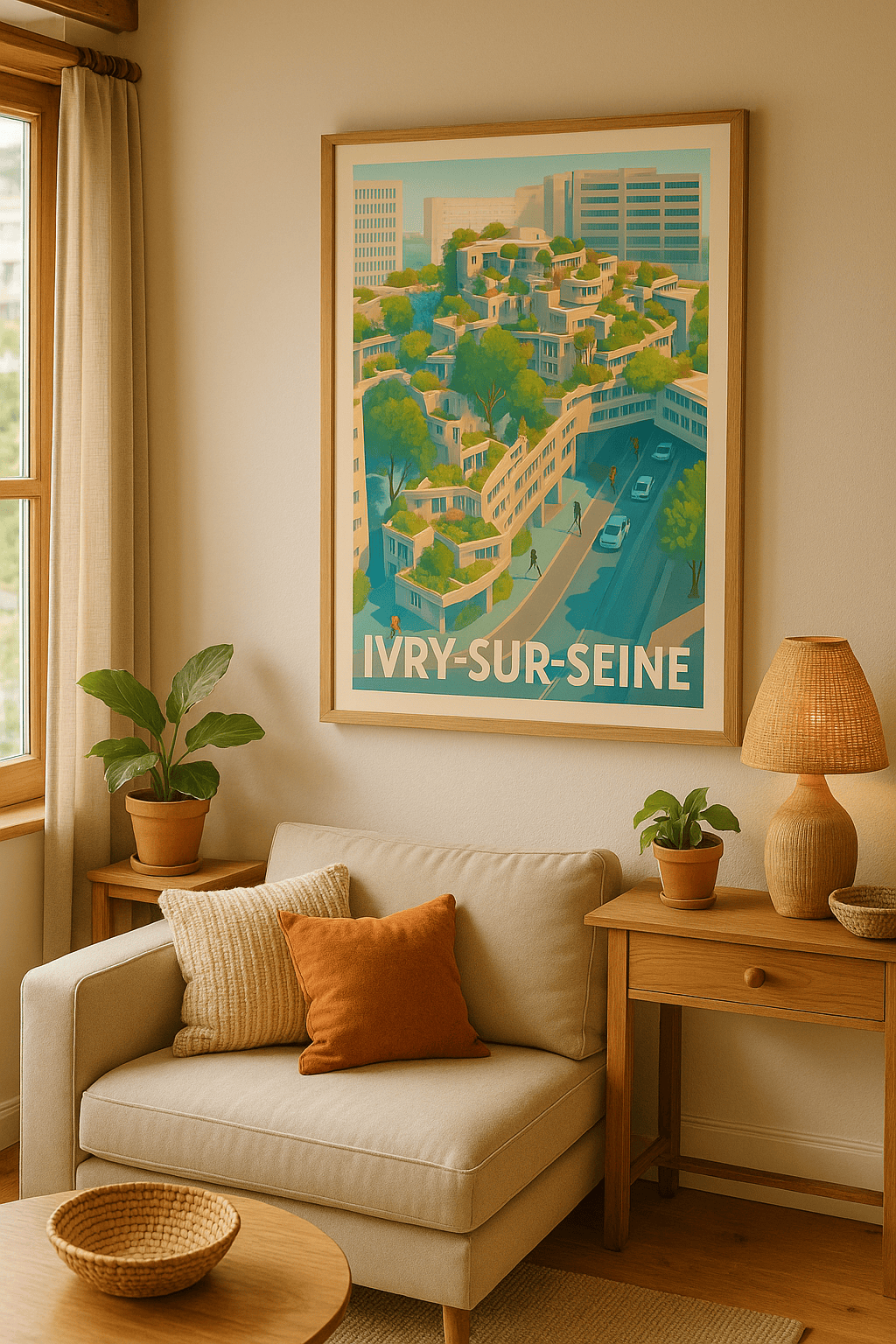 Val-de-Marne France Affiche de Ivry-sur-Seine - L’urbanisme végétal en pleine lumière