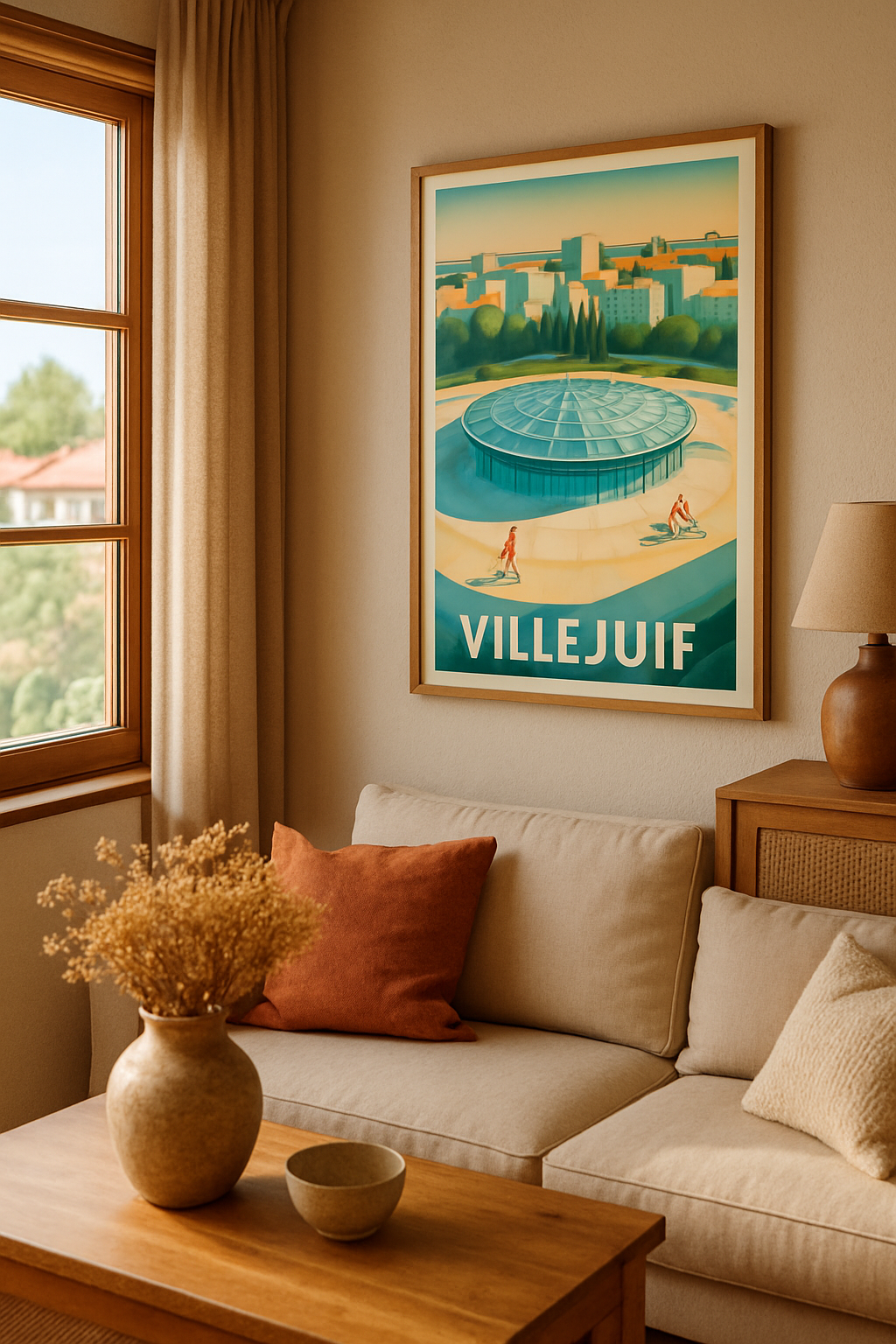 Val-de-Marne France Affiche de Villejuif - Élégance architecturale en plein cœur urbain