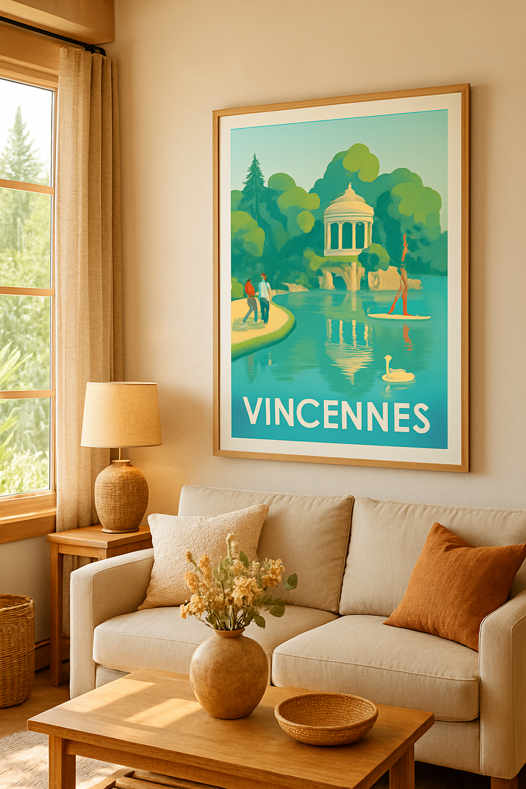 Val-de-Marne France Affiche de Vincennes - Sérénité au cœur du parc