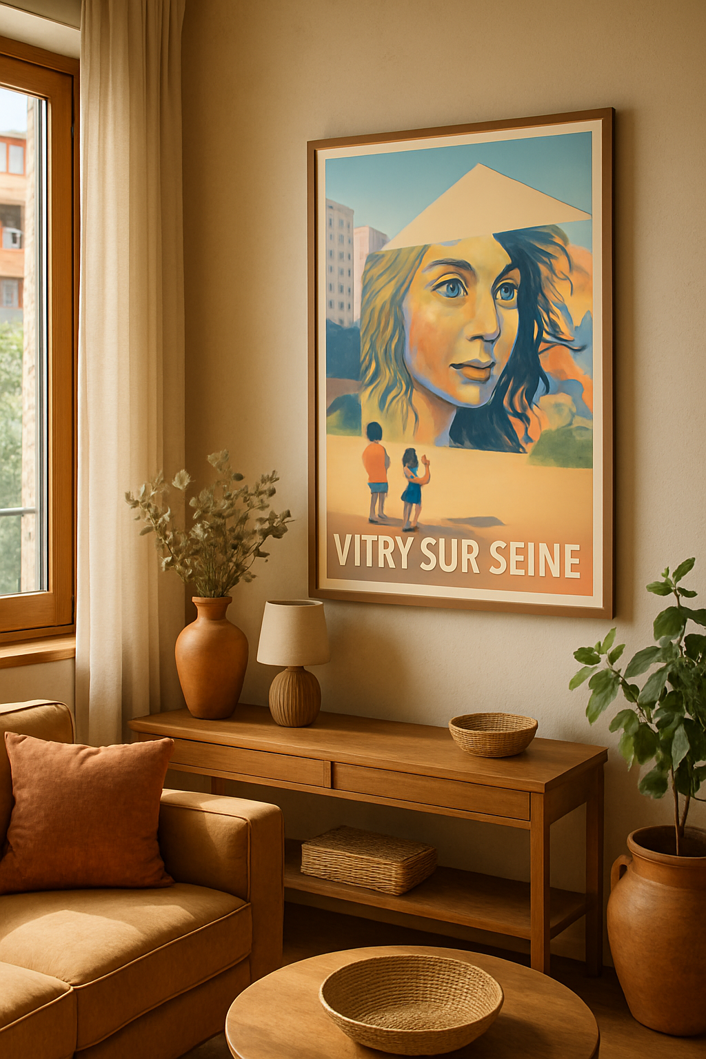 Val-de-Marne France Affiche de Vitry-sur-Seine - Portraits urbains et street art captivants