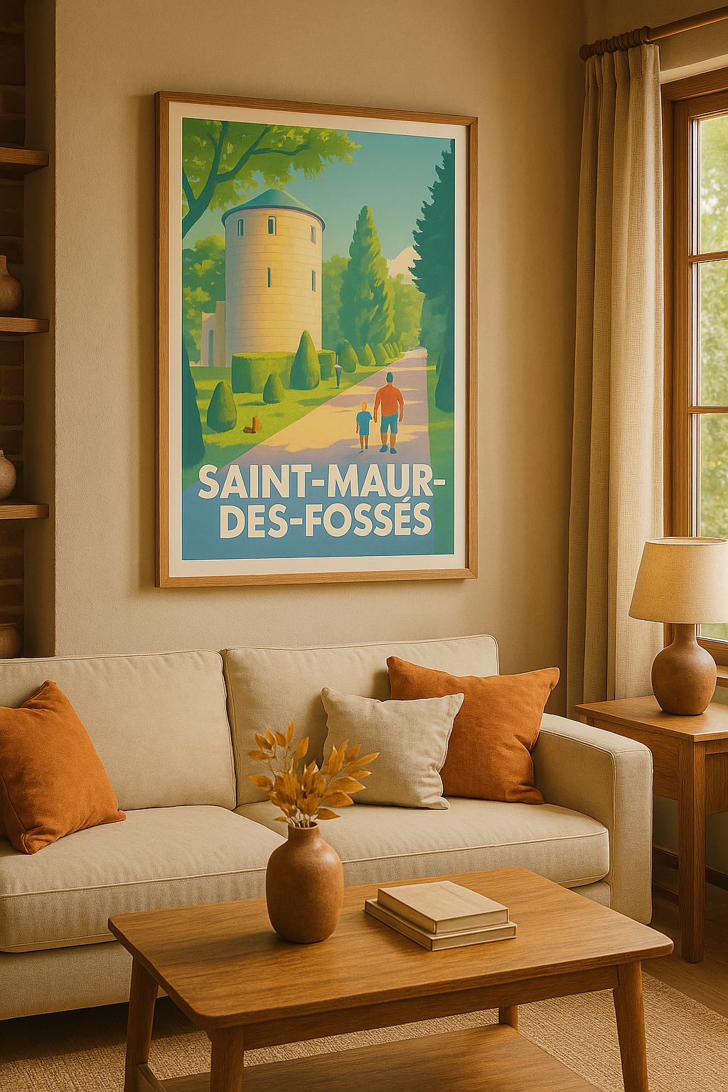 Val-de-Marne France Affiche Saint-Maur-des-Fossés - Promenade au cœur de la nature