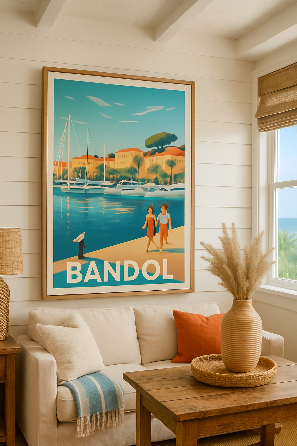 Affiche Bandol — Escapade ensoleillée au bord de l'eau · poster d'art de Bandol