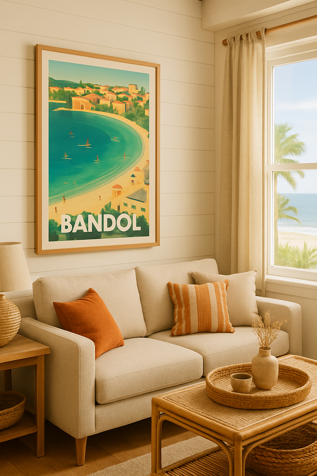 Var France Affiche de Bandol - Évasion balnéaire en Provence