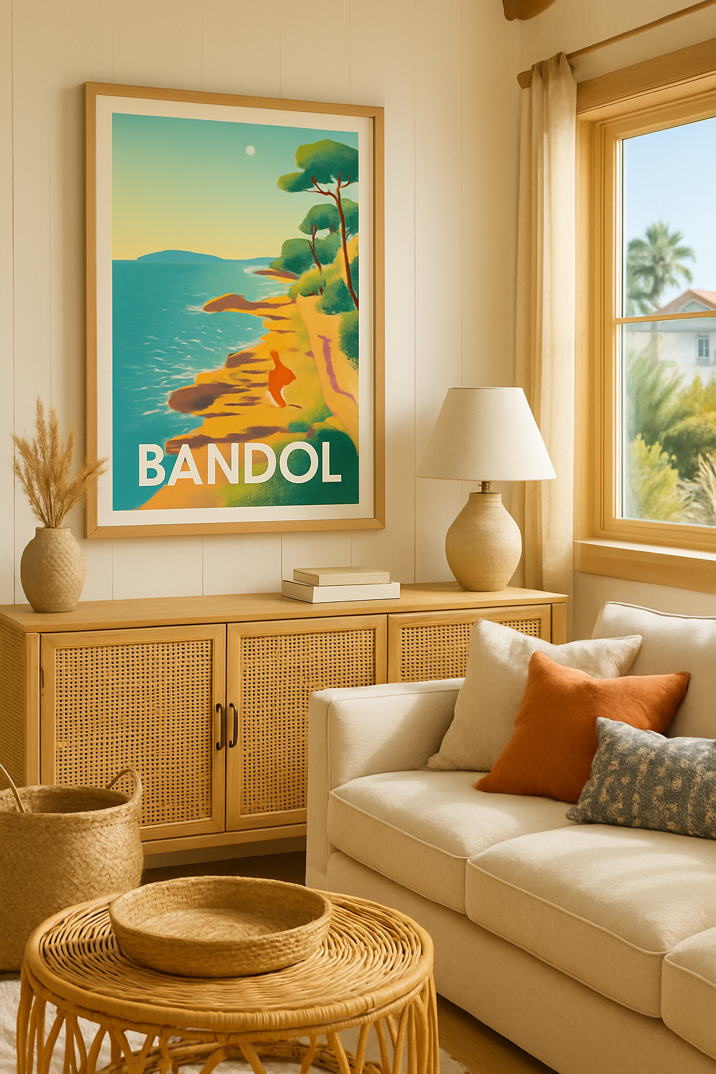 Affiche Bandol — Évasion en bord de mer · poster d'art de Bandol