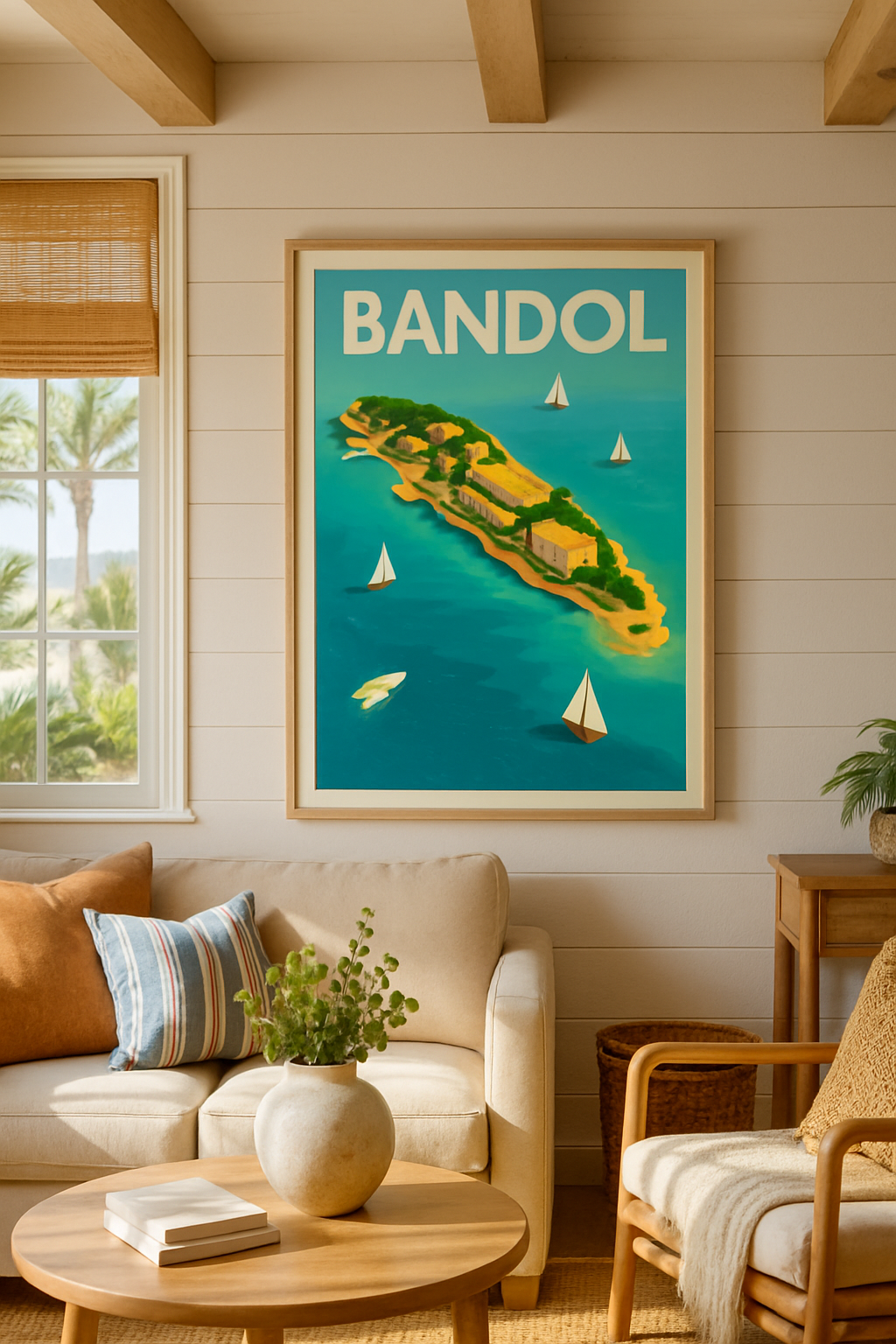 Var France Affiche de Bandol - L'Île Enchantée Méditerranéenne