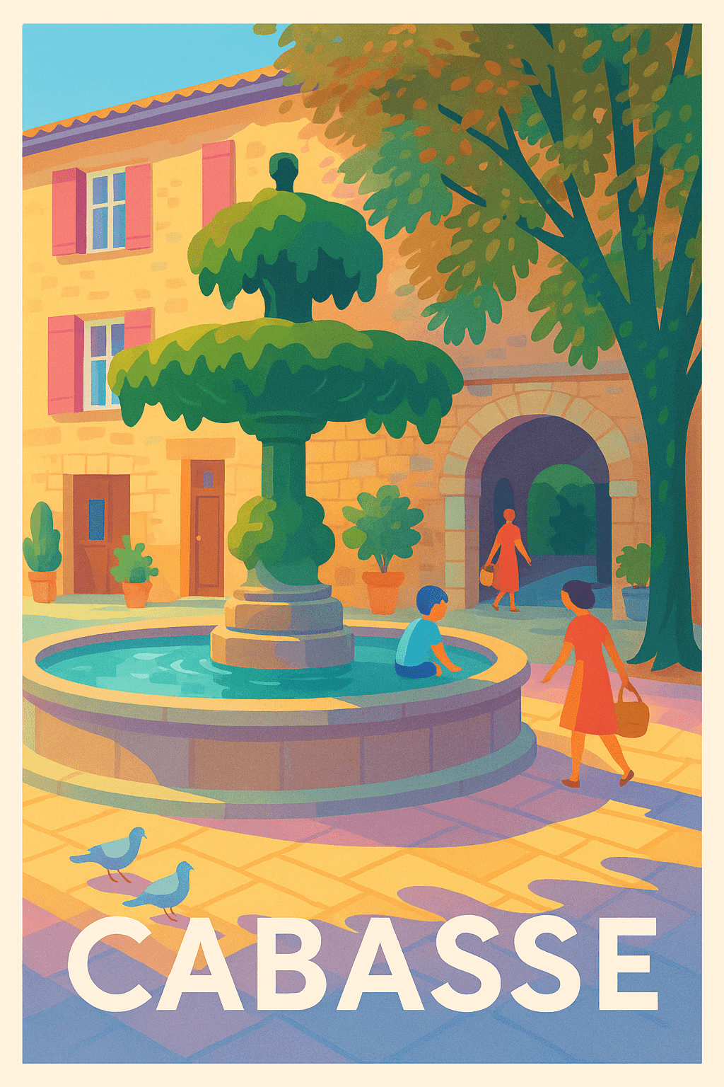 Var France Affiche de Cabasse - Charme et douceur provençale