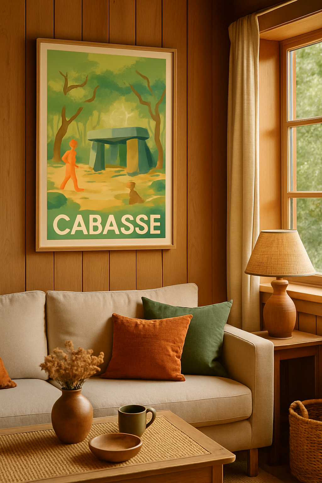 Affiche Cabasse — Découverte nature et mystères anciens · poster d'art de Cabasse