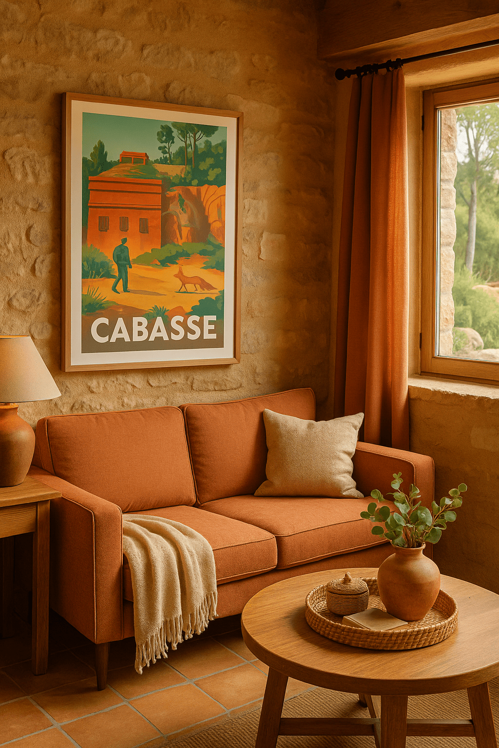 Var France Affiche de Cabasse - Évasion naturelle au cœur de la Provence