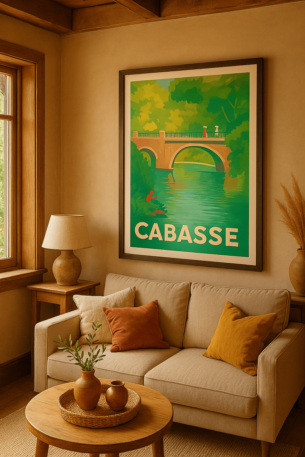 Var France Affiche de Cabasse - Sérénité au fil de l'eau