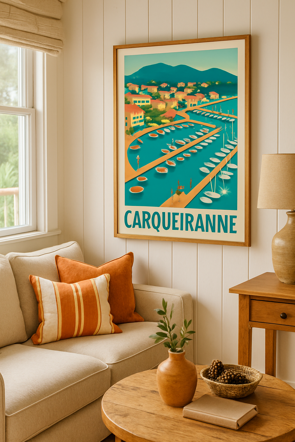 Affiche Carqueiranne — Escapade en bord de mer · poster d'art de Carqueiranne