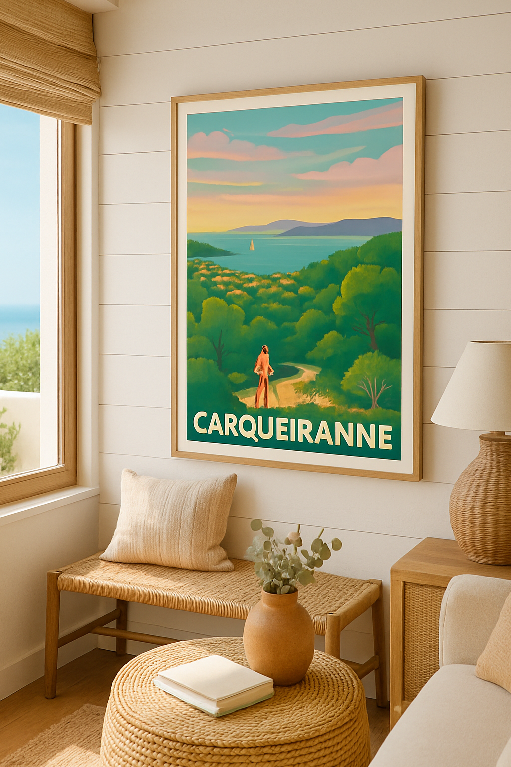 Affiche Carqueiranne — Évasion Nature et Littoral Provençal · poster d'art de Carqueiranne