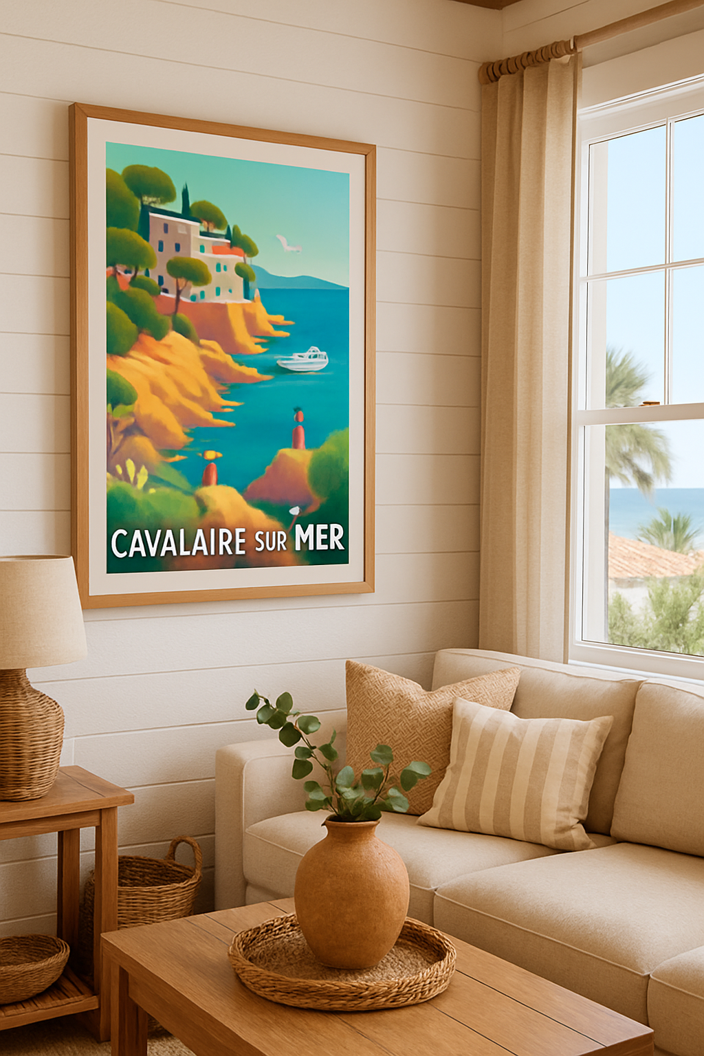 Affiche Cavalaire-sur-Mer — Évasion solaire sur la Côte d'Azur · poster d'art de Cavalaire-sur-Mer