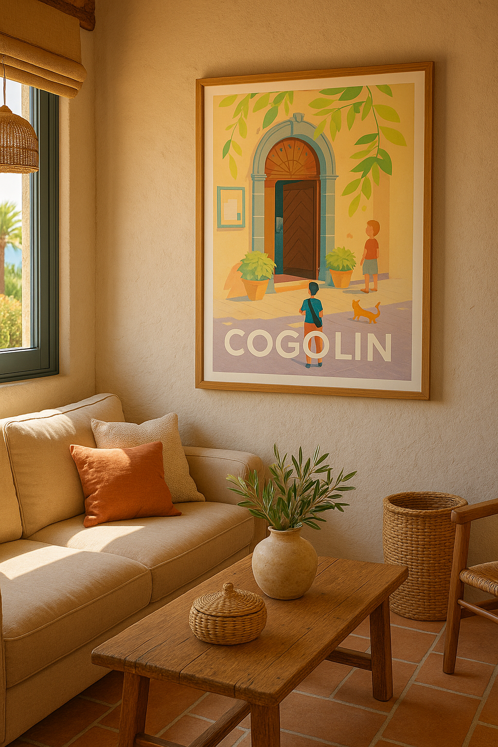 Affiche Cogolin — Charme et douceur provençale · poster d'art de Cogolin