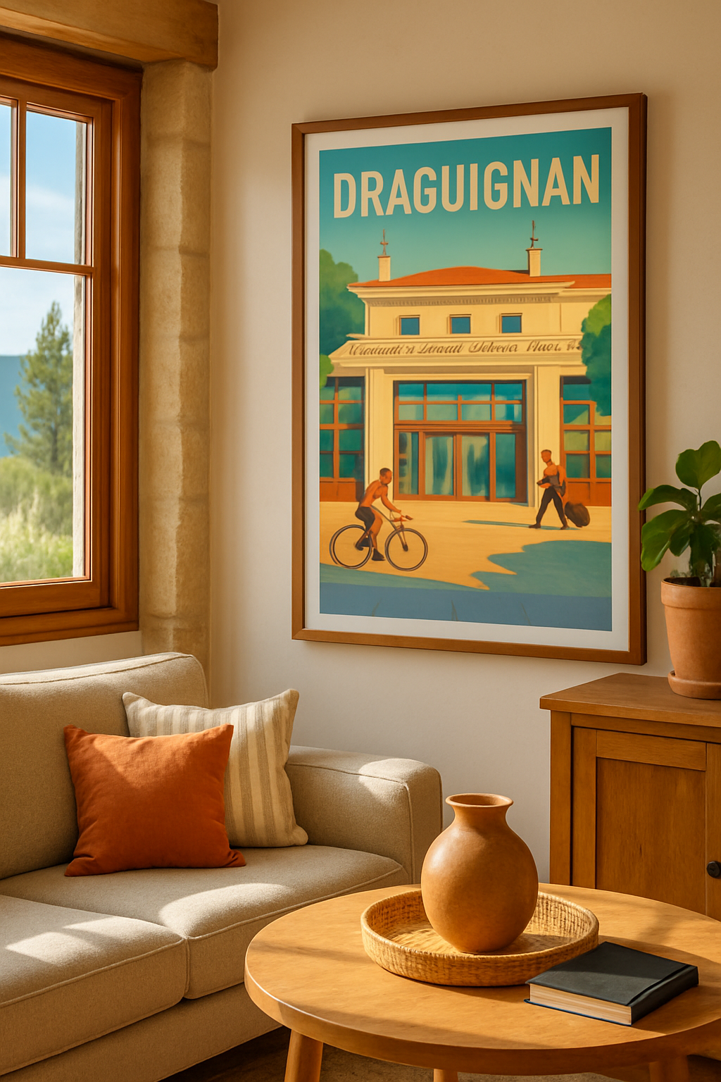 Var France Affiche de Draguignan - Charme et douceur à la gare des Arcs