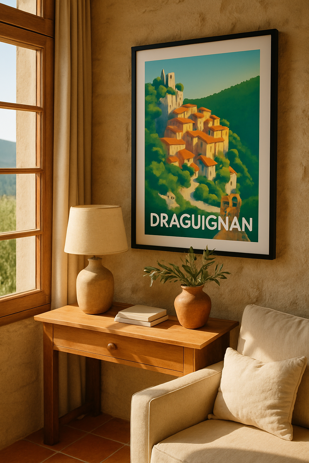 Affiche Draguignan — La beauté pittoresque au cœur de la Provence · poster d'art de Draguignan
