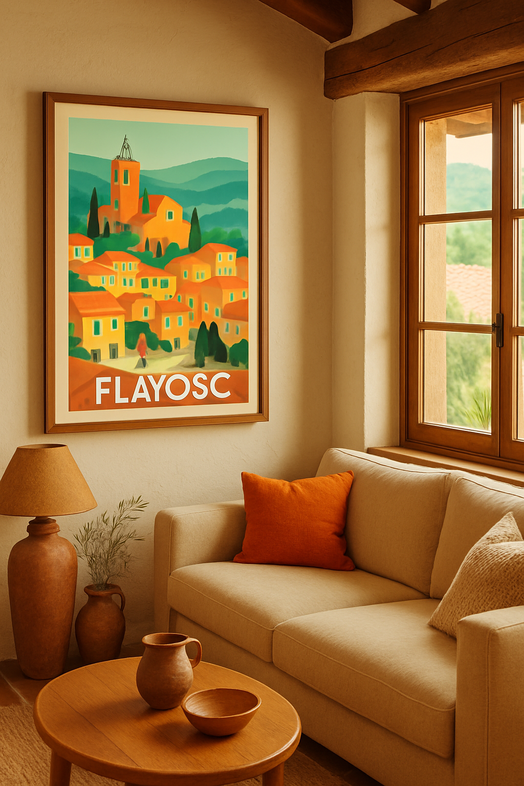 Affiche Flayosc — Charme Provençal ensoleillé · poster d'art de Flayosc