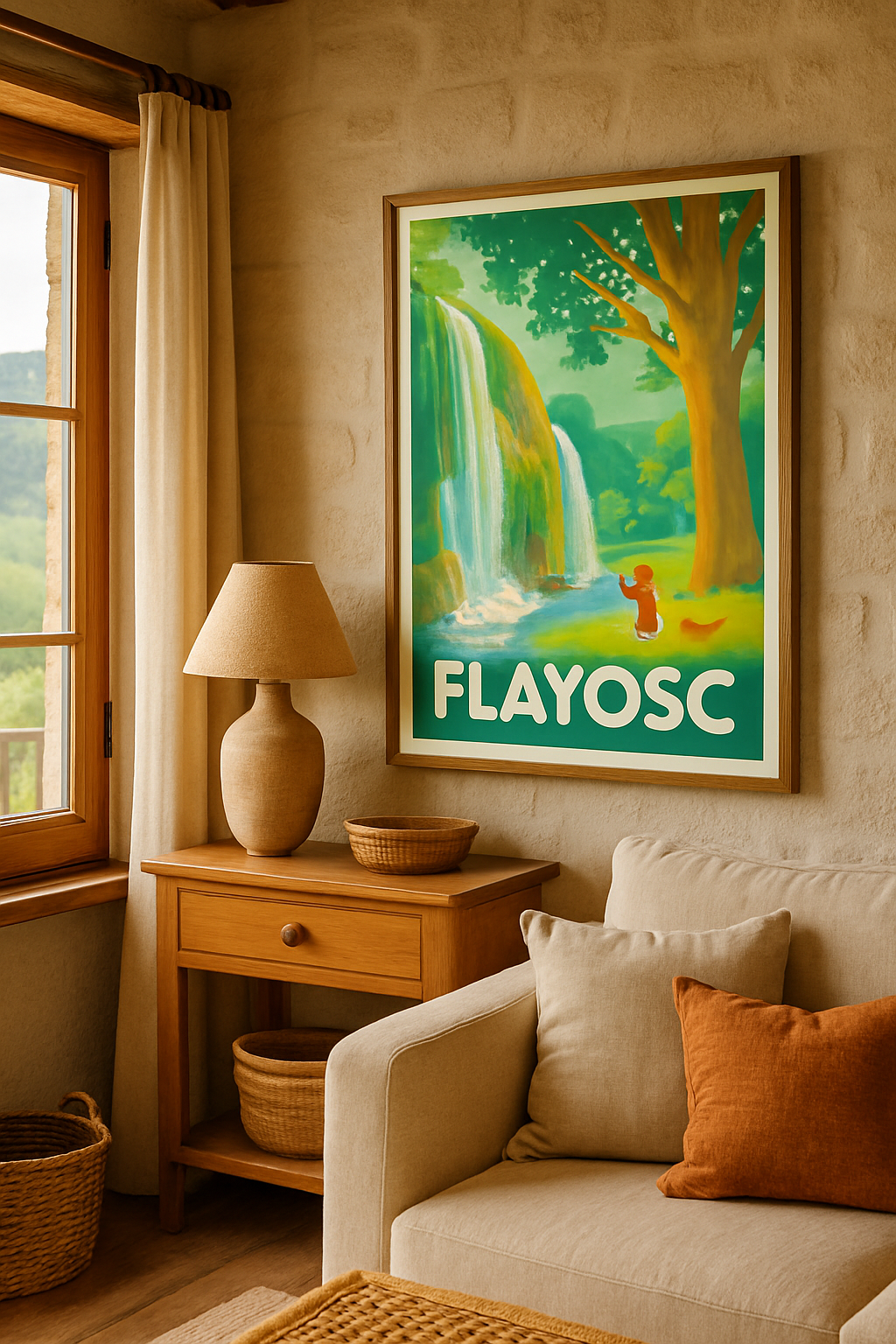 Affiche Flayosc — Évasion naturelle au cœur des cascades · poster d'art de Flayosc