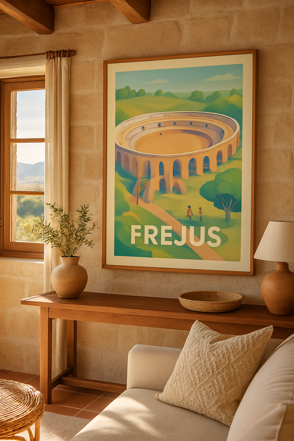 Affiche Fréjus — Voyage au cœur de l'histoire antique · poster d'art de Fréjus